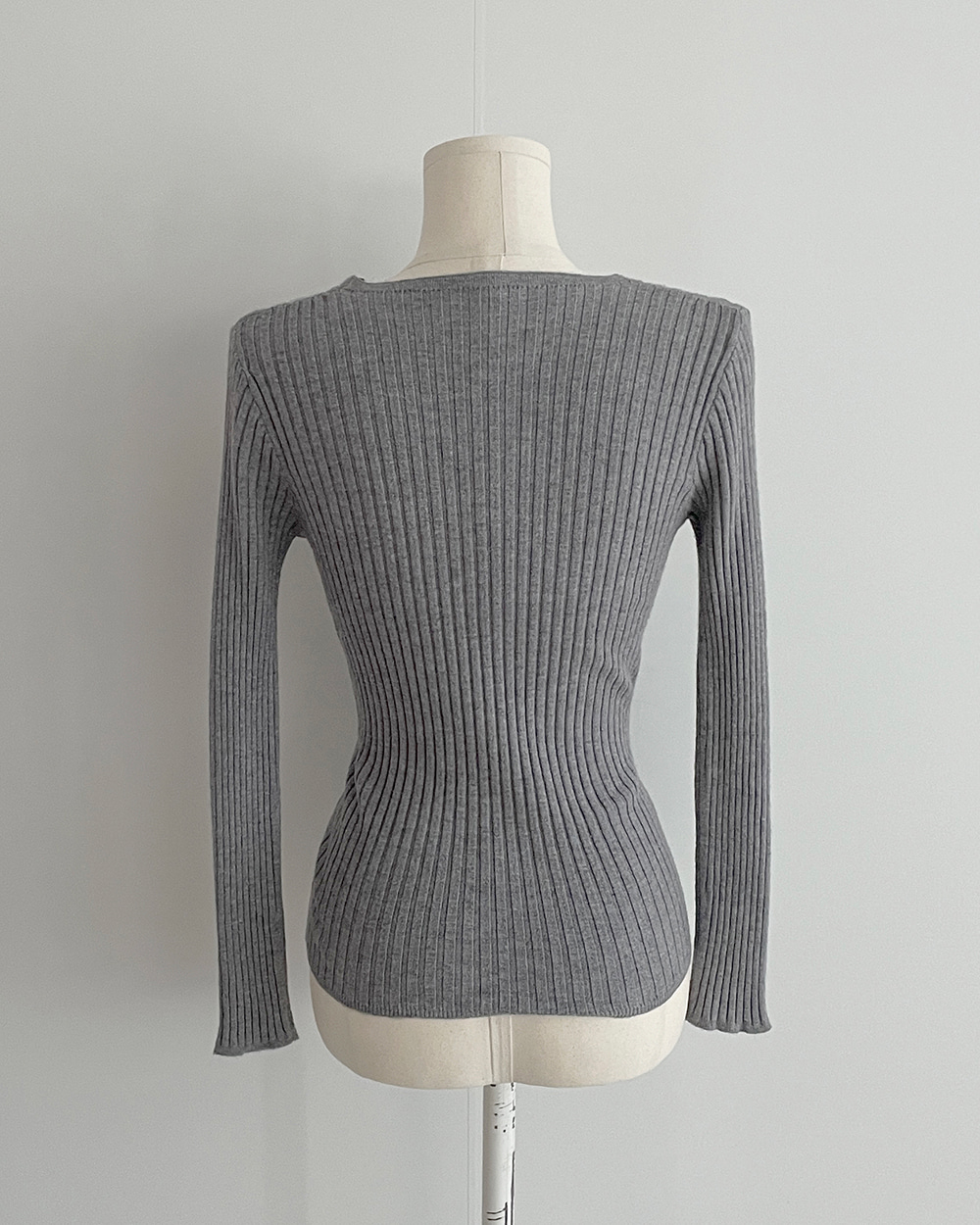 Vネック長袖リブニットカーディガン | 詳細画像19