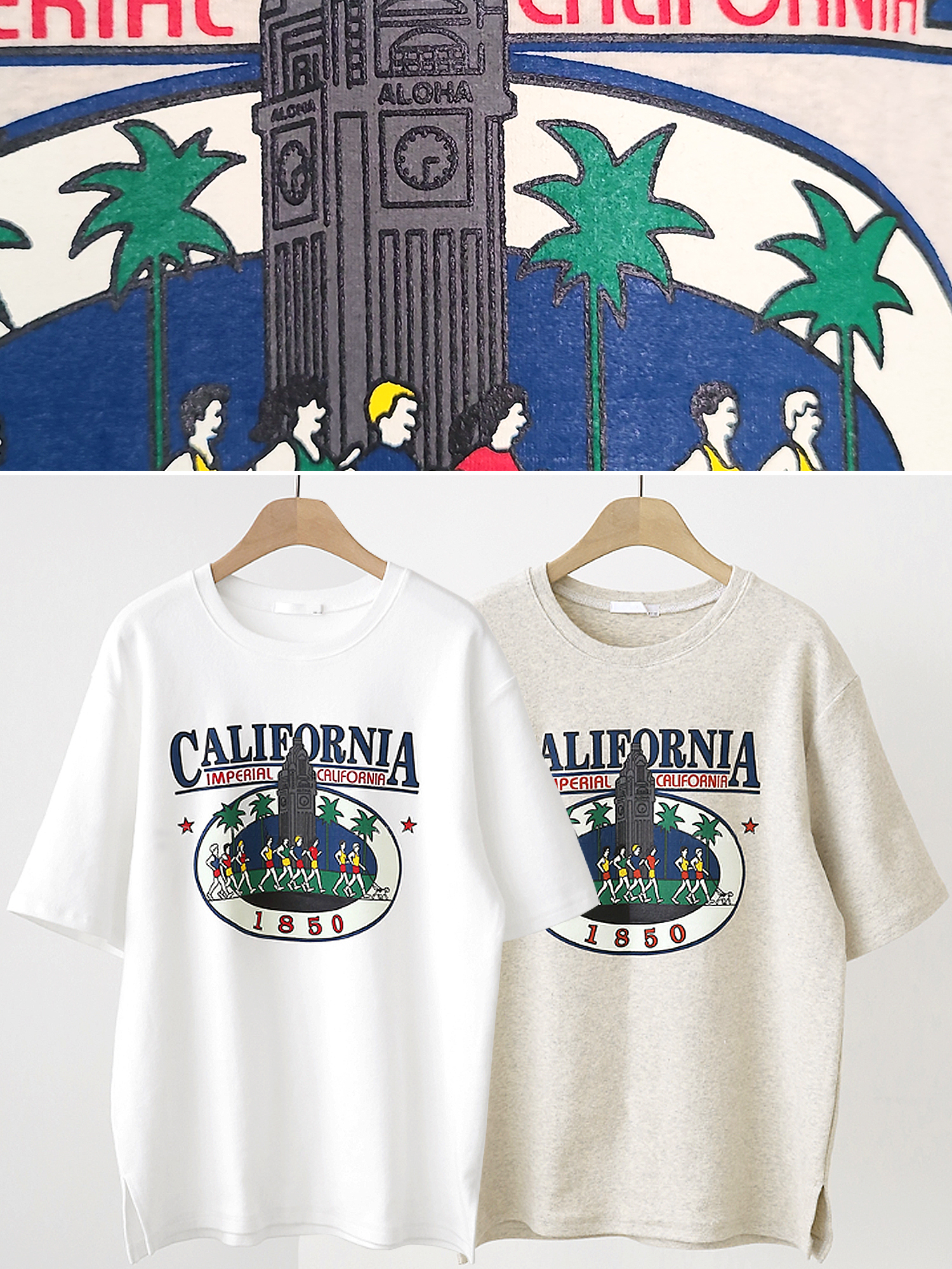 ピーチ起毛マラソンプリント半袖Tシャツ | 詳細画像15