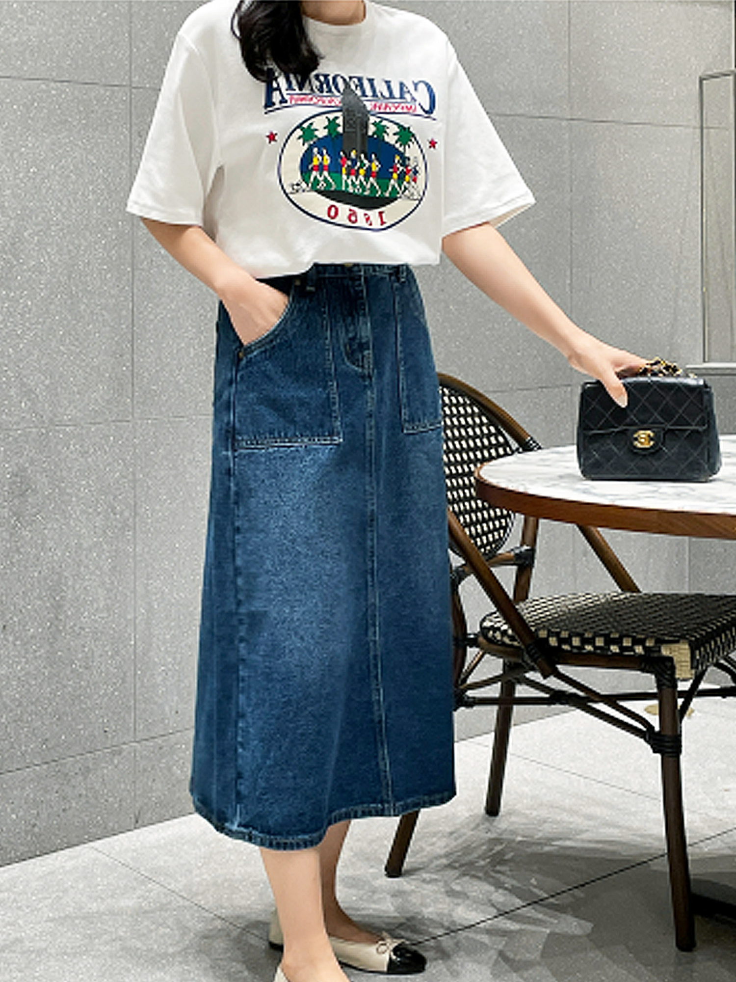 ピーチ起毛マラソンプリント半袖Tシャツ | 詳細画像5