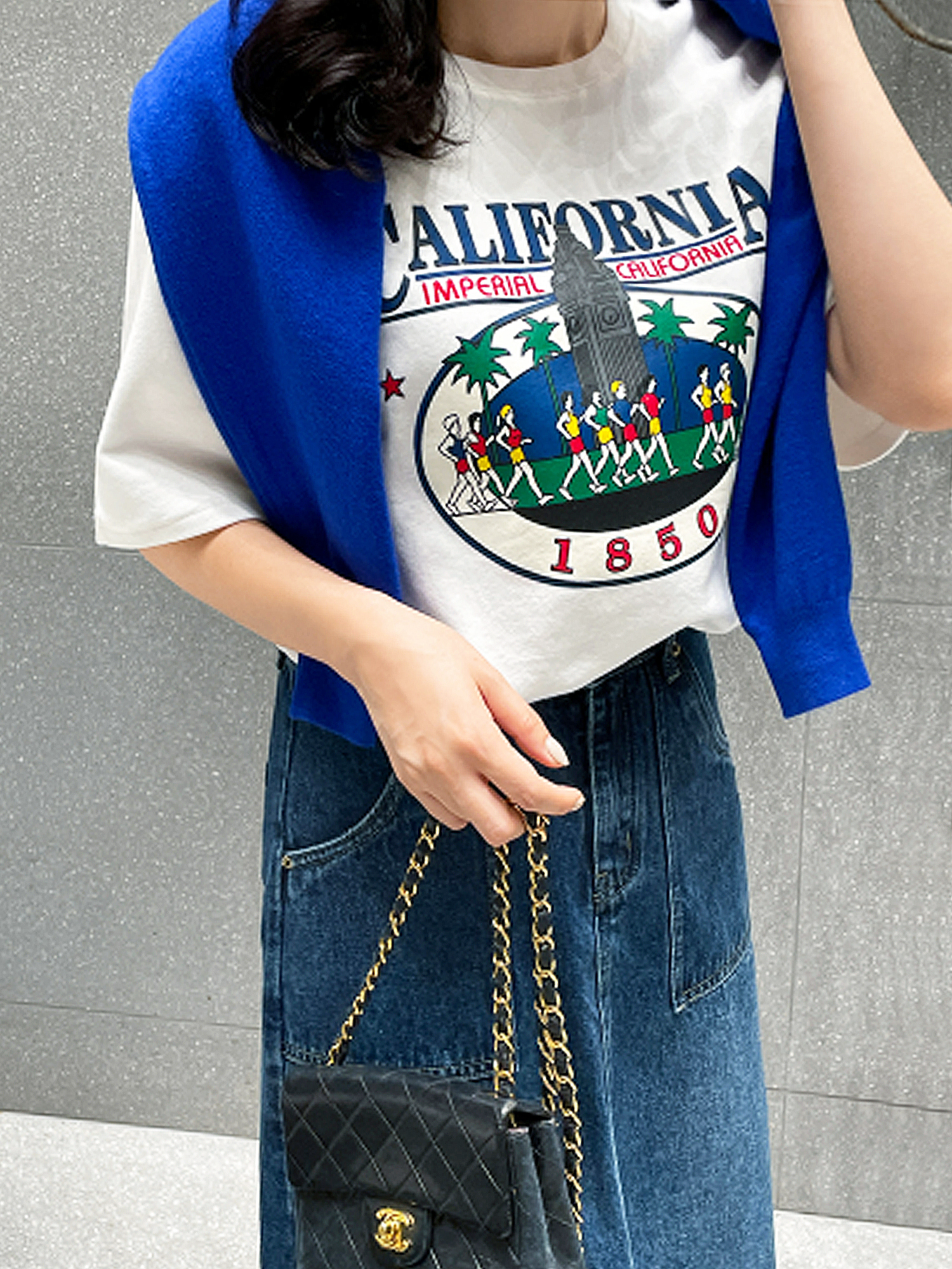 ピーチ起毛マラソンプリント半袖Tシャツ | 詳細画像14