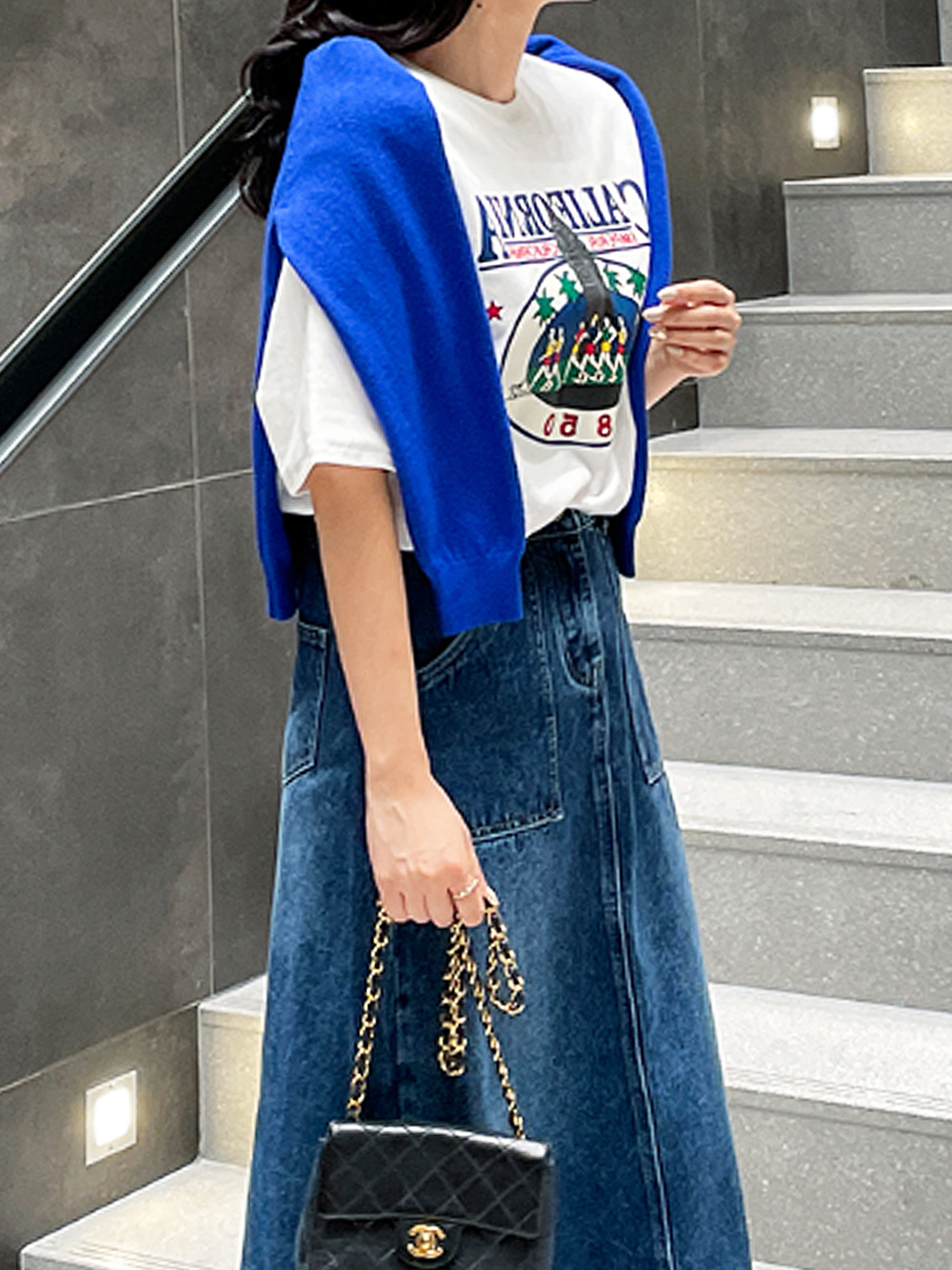 ピーチ起毛マラソンプリント半袖Tシャツ | 詳細画像3