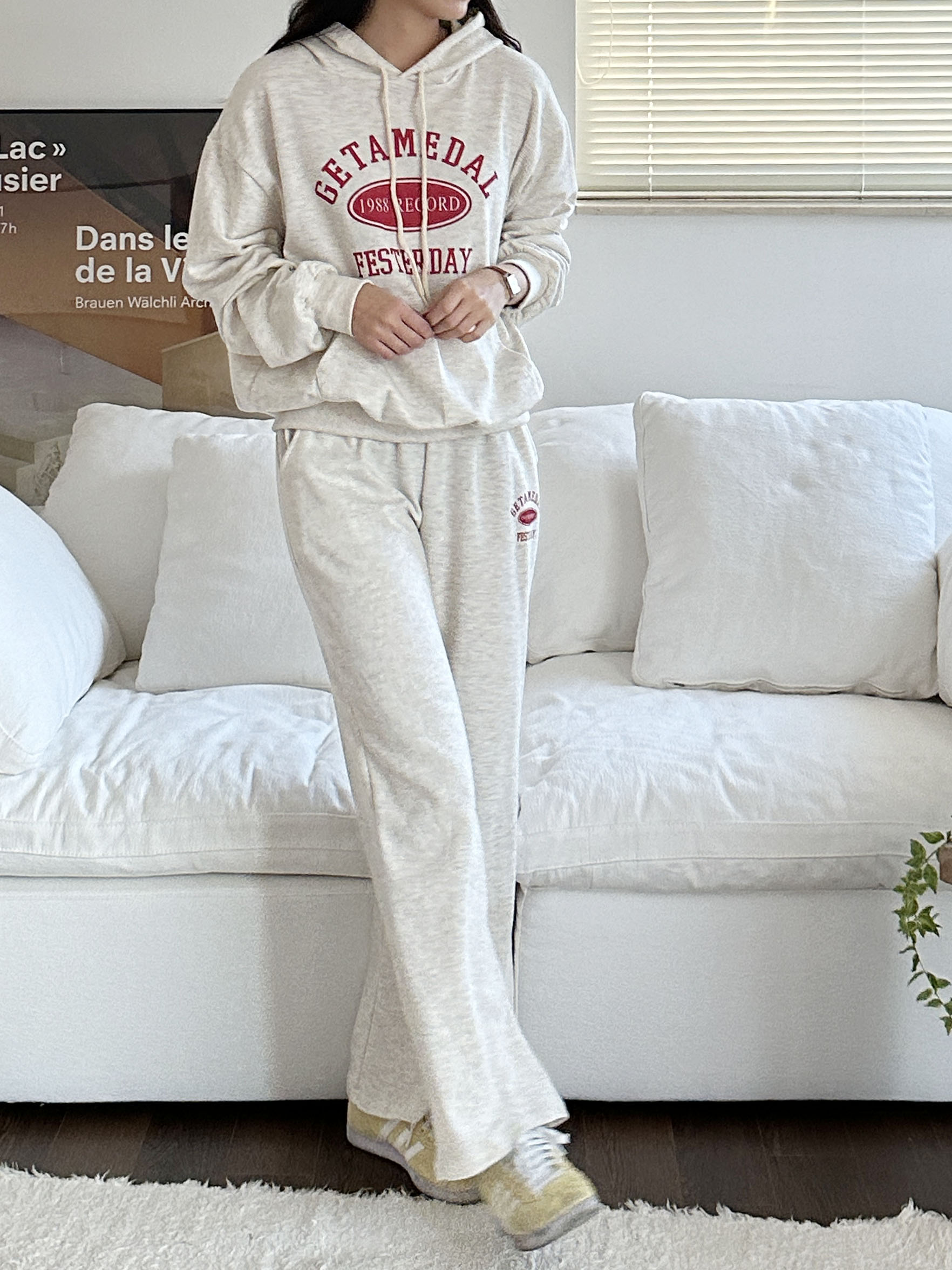 裏起毛GETAMEDALマフポケットパーカー&ワイドパンツSET | 詳細画像3