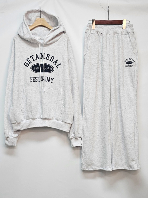 裏起毛GETAMEDALマフポケットパーカー&ワイドパンツSET | 詳細画像12