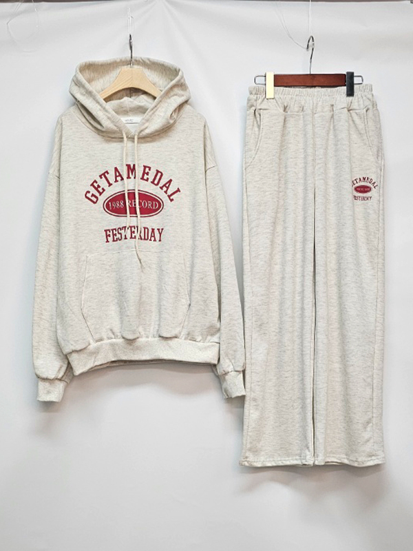 裏起毛GETAMEDALマフポケットパーカー&ワイドパンツSET | 詳細画像13