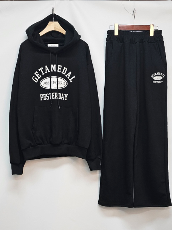 裏起毛GETAMEDALマフポケットパーカー&ワイドパンツSET | 詳細画像14