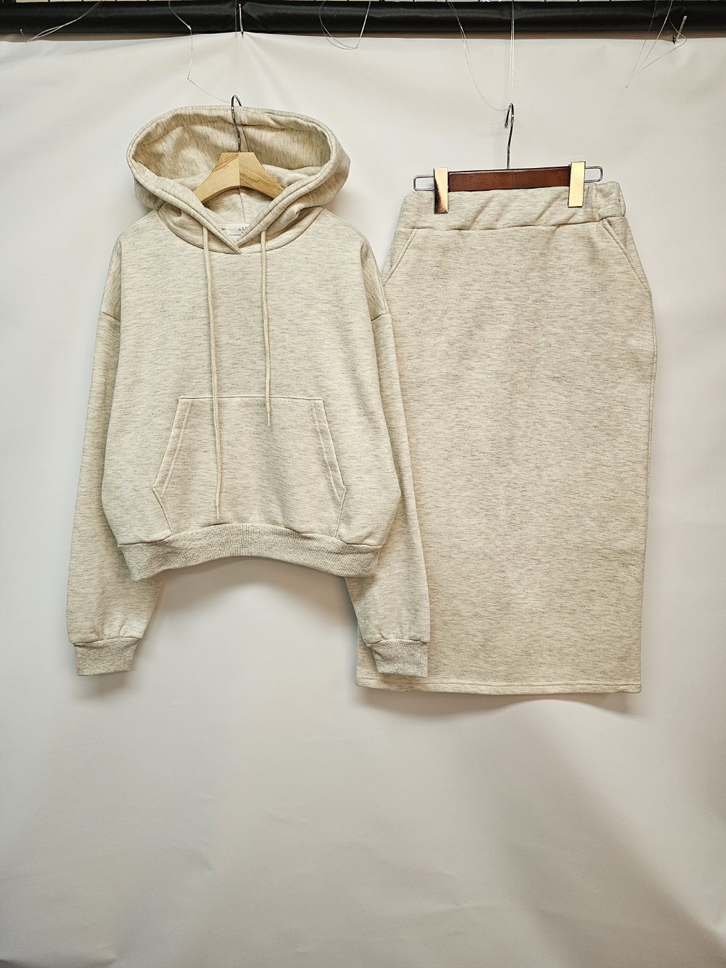 裏起毛マフポケパーカー&IラインスカートSET | 詳細画像12