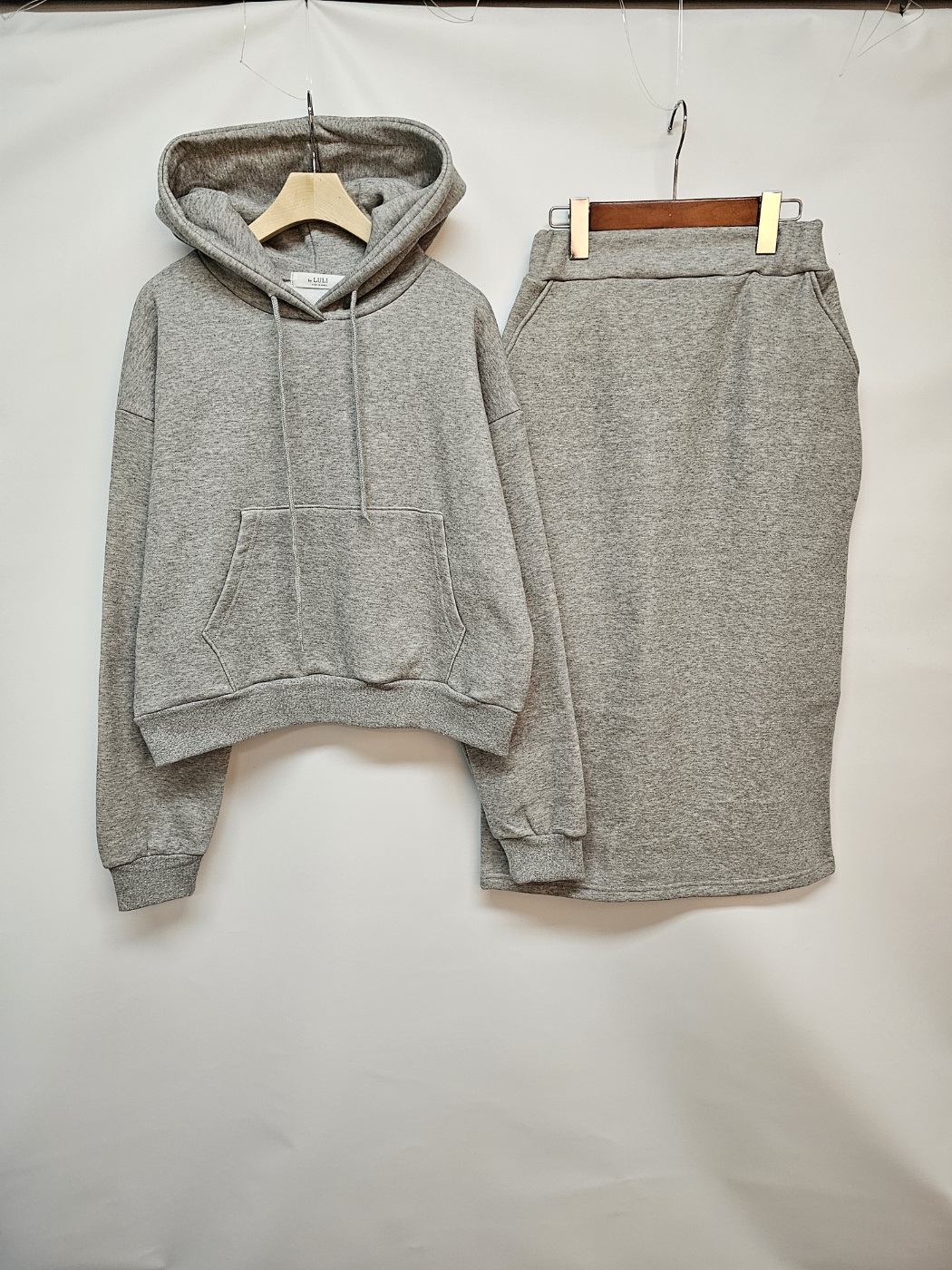 裏起毛マフポケパーカー&IラインスカートSET | 詳細画像13