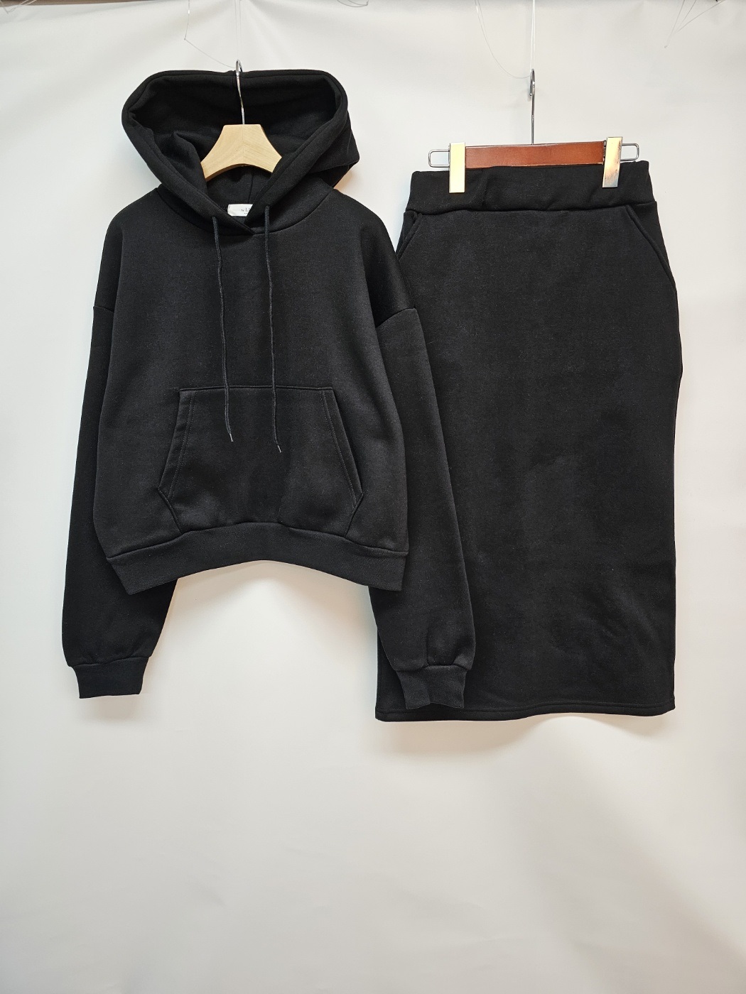 裏起毛マフポケパーカー&IラインスカートSET | 詳細画像14