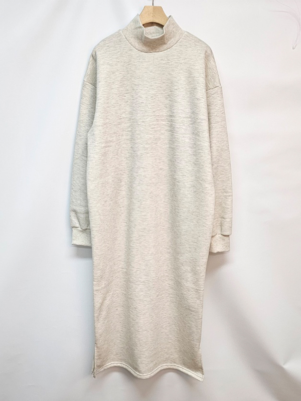 裏起毛ハイネックスリットスウェットワンピース | 詳細画像11