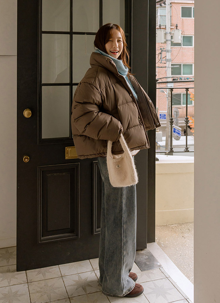 ハイネックフライフロントダウンジャンパー | レディースファッション