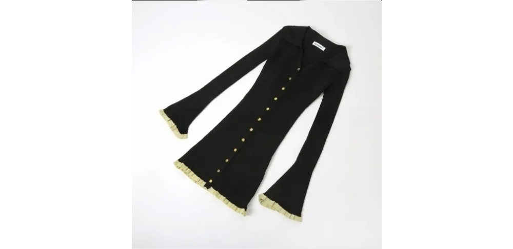 カラーフリルリブニットミニワンピース | 詳細画像18