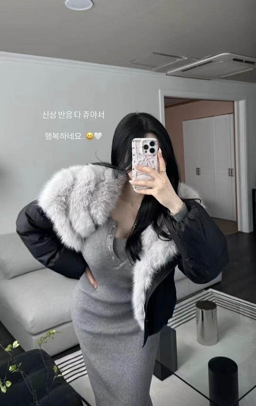 エコファービッグカラーダウンジャンパー | レディースファッション