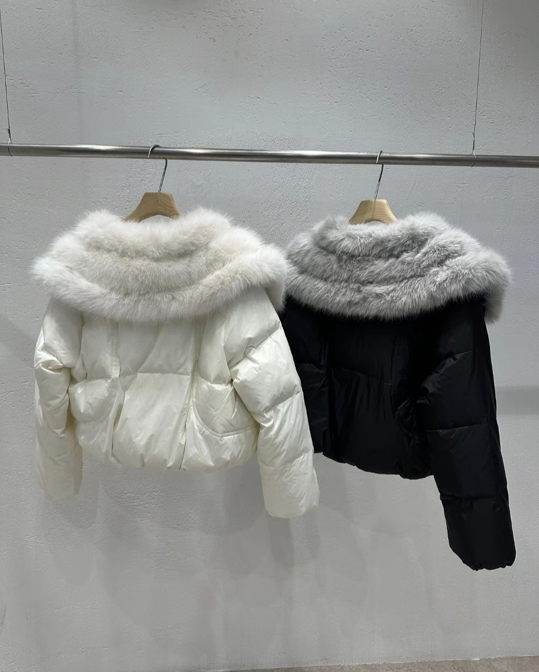 エコファービッグカラーダウンジャンパー | レディースファッション