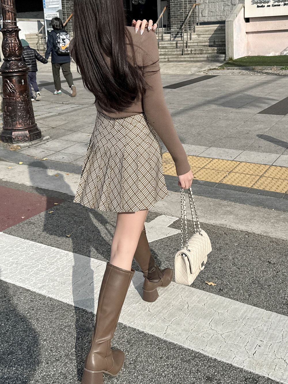 パンツ裏地チェックプリーツミニスカート | 詳細画像2
