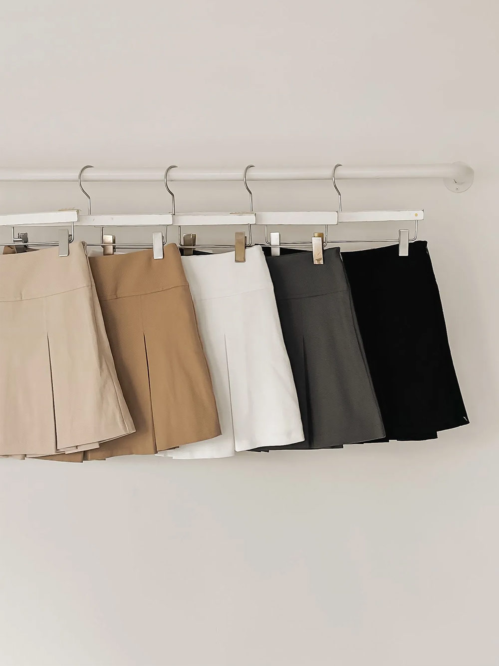 パンツ裏地ボックスプリーツミニスカート | 詳細画像17