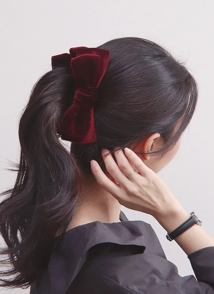 ベロアリボンバナナヘアクリップ | thenoble | 詳細画像1
