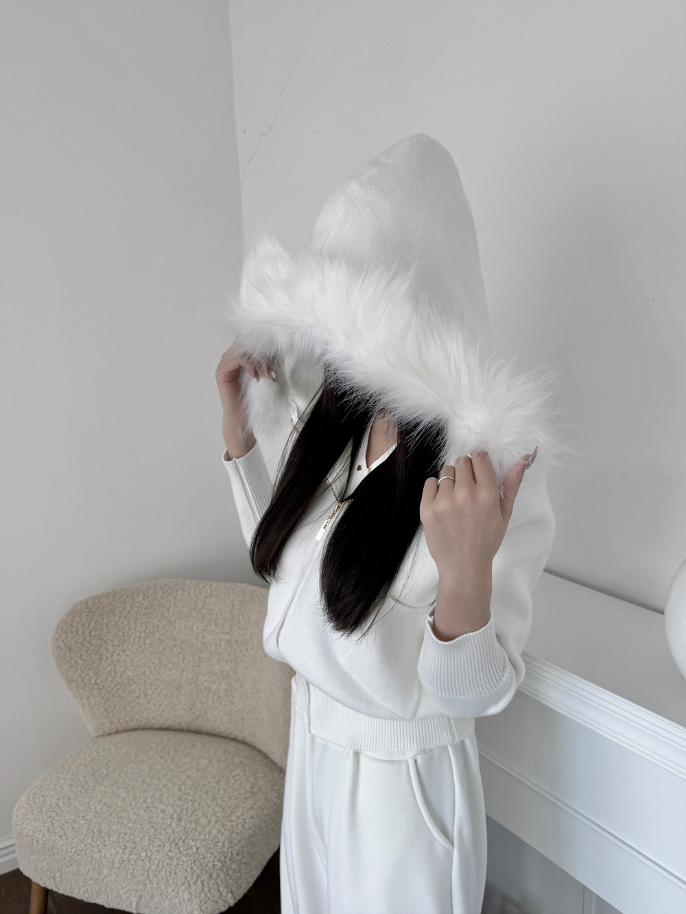doublet ダブレット 22AW ZIP UP FUR YARN CARDIGAN 22AW76KN95