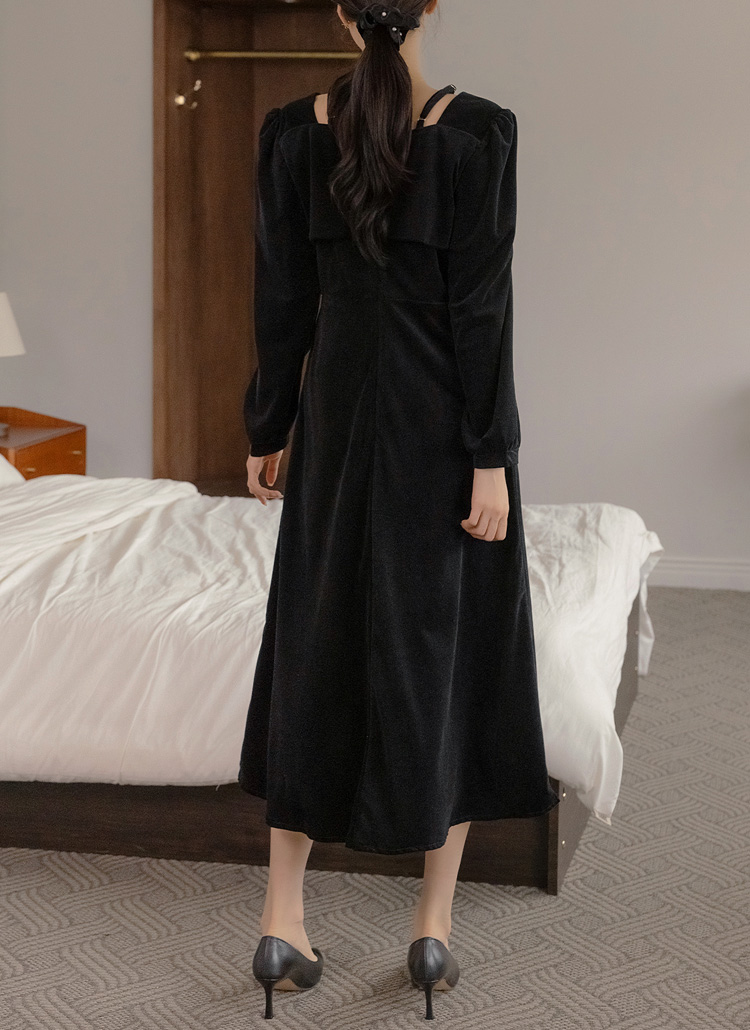 ハートネックベロアワンピース | レディースファッション通販 - DHOLIC
