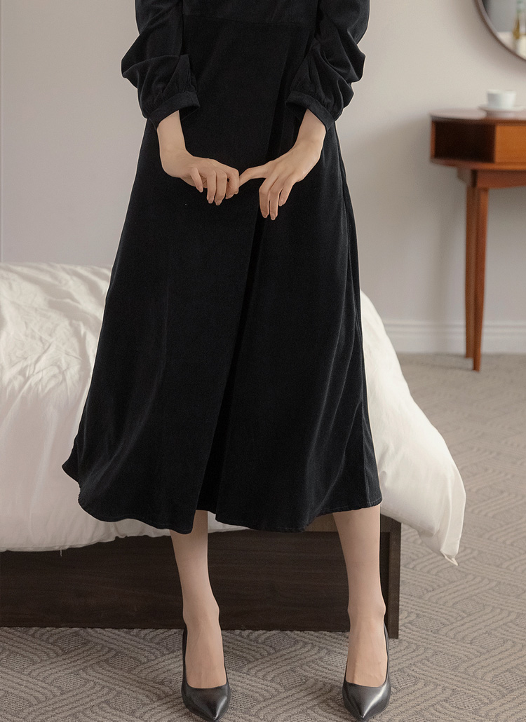 ハートネックベロアワンピース | レディースファッション通販 - DHOLIC