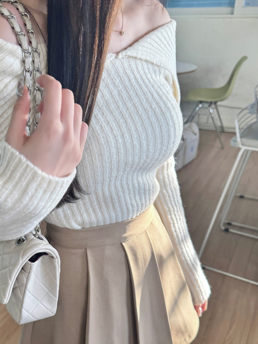 2WAYビッグカラーリブニット | 詳細画像8