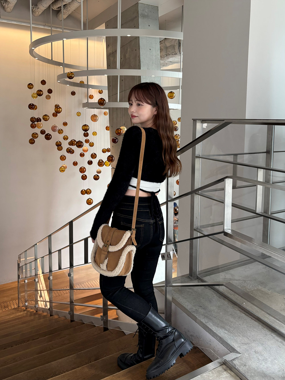 ハイウエストクロススキニーデニムパンツ | 詳細画像4