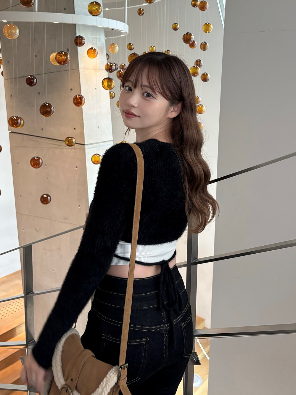 ハイウエストクロススキニーデニムパンツ | 詳細画像7