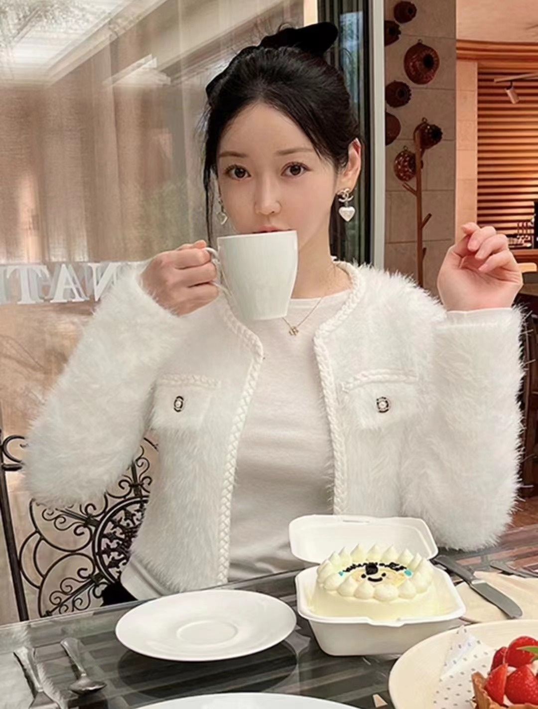 ファータッチフラップホックカーディガン | 詳細画像8