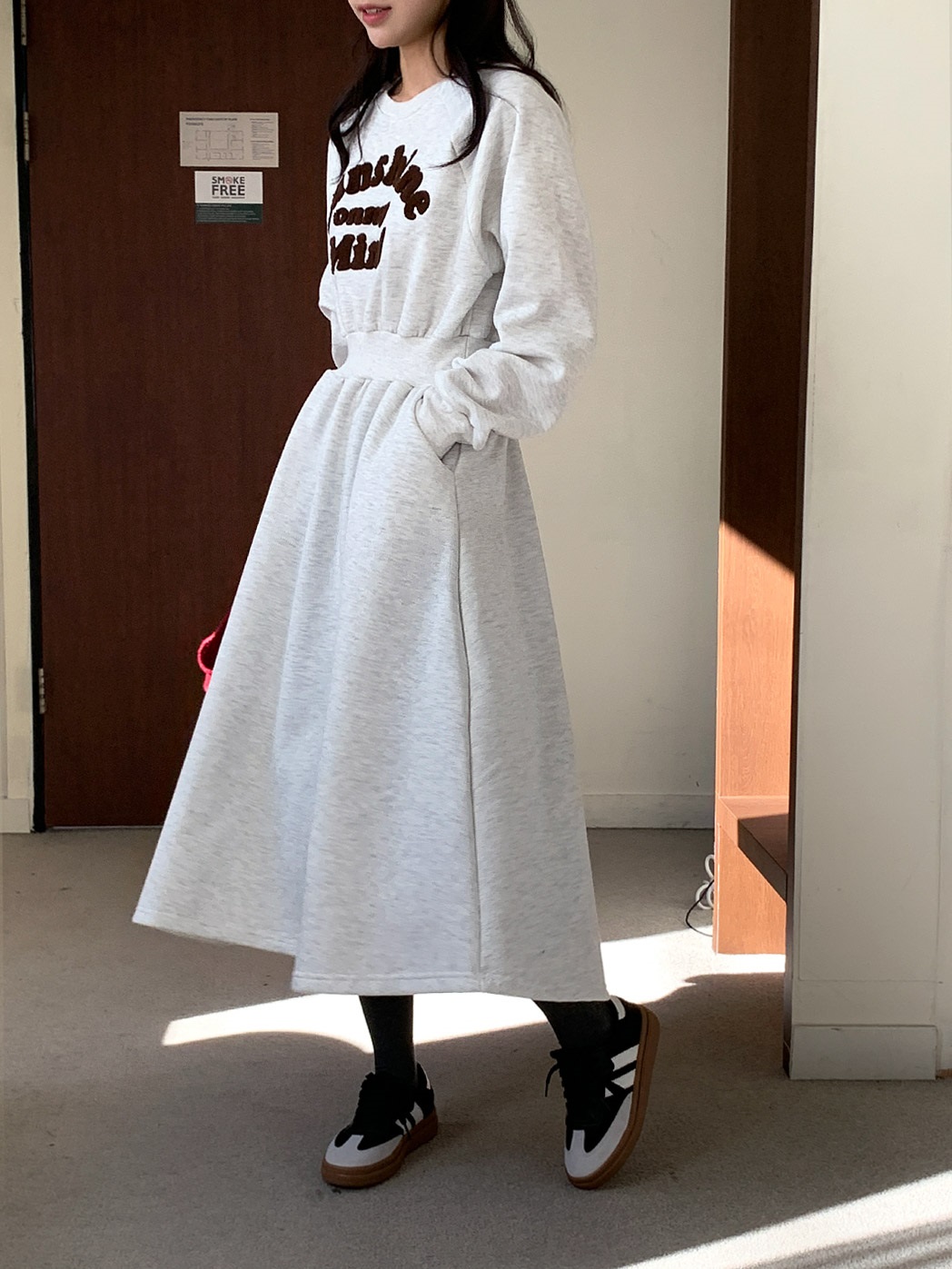 裏起毛Sunshineロゴスウェットワンピース | 詳細画像11