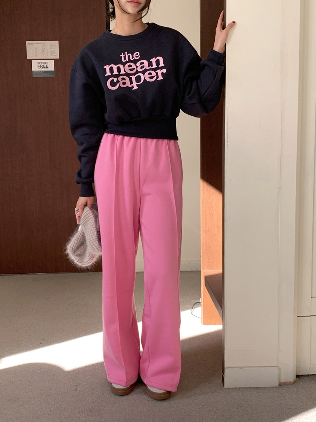 裏起毛caper刺繍スウェット&ワイドパンツSET | 詳細画像5