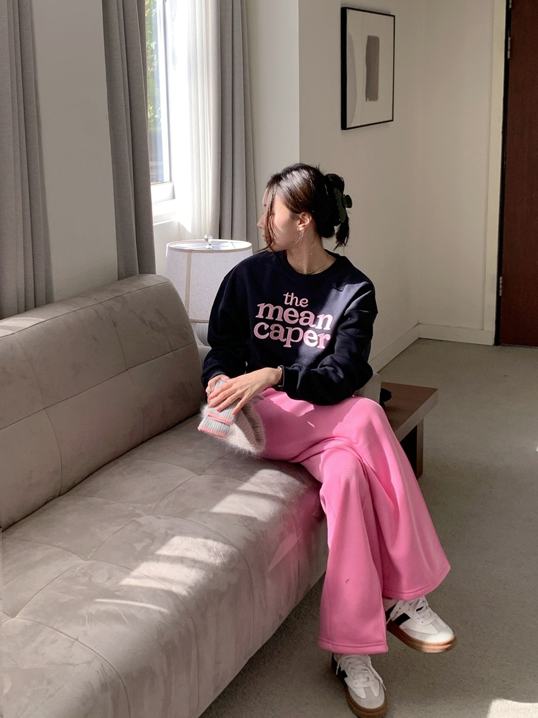 裏起毛caper刺繍スウェット&ワイドパンツSET | 詳細画像7