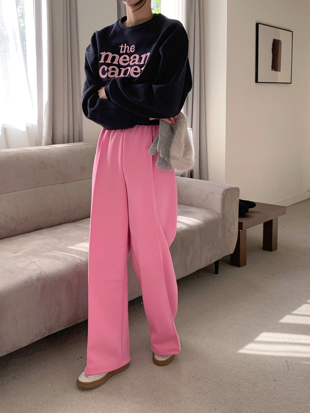 裏起毛caper刺繍スウェット&ワイドパンツSET | 詳細画像11