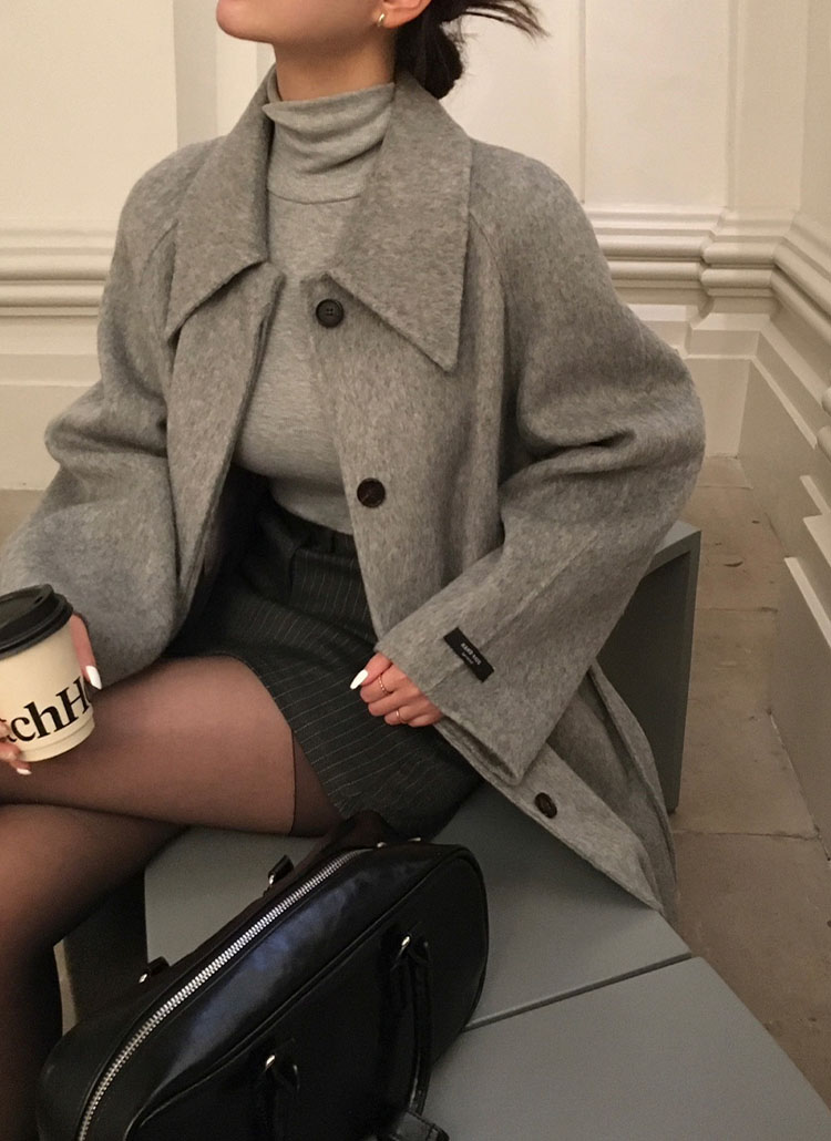 beidelli made]フライフロントウールコート | レディース