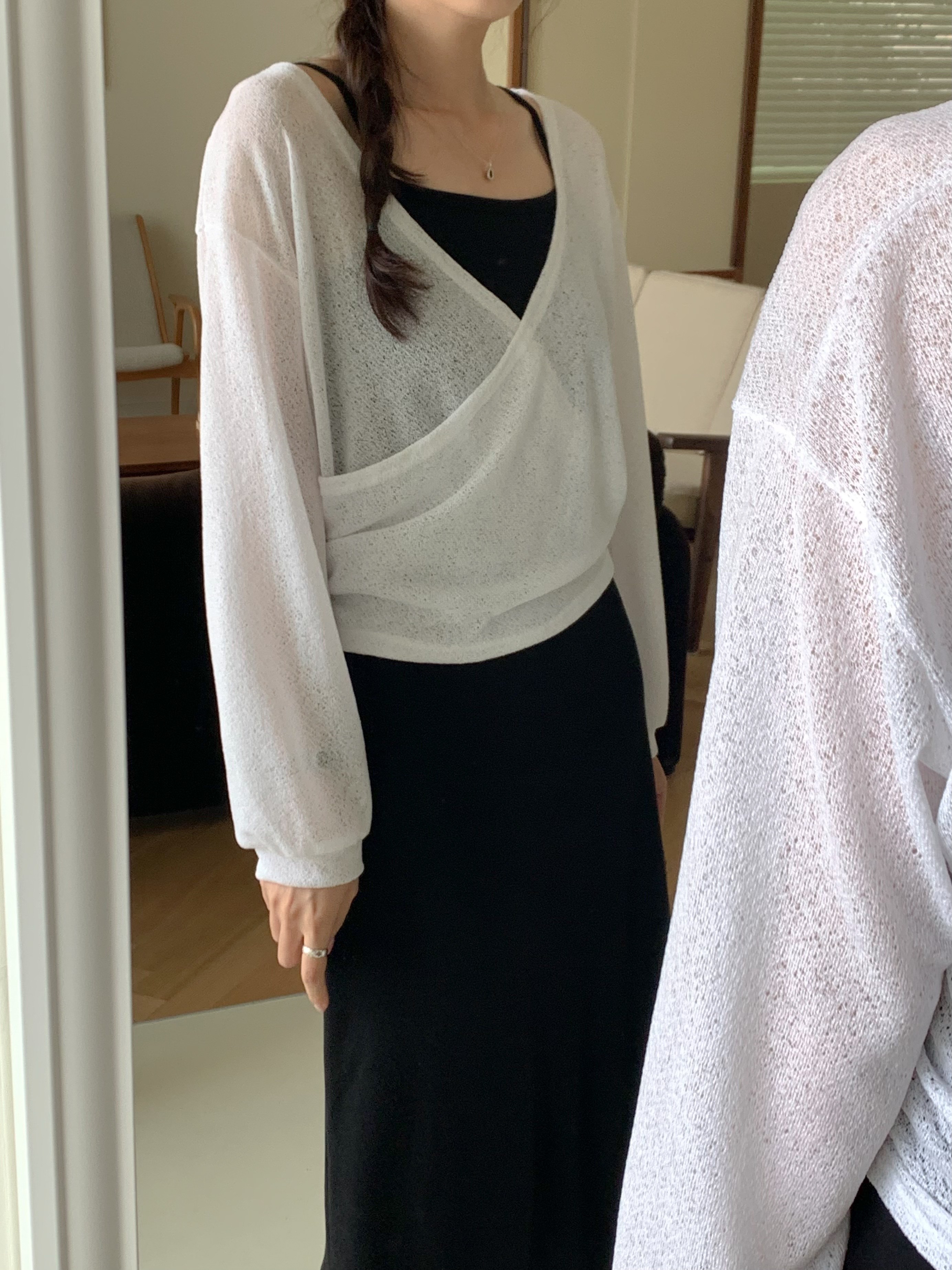 シアーカシュクールTシャツ&キャミワンピースSET | 詳細画像3