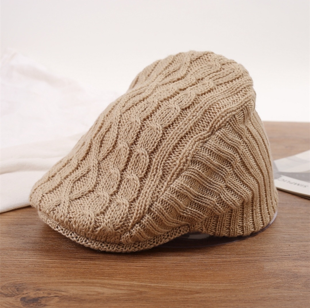 ボア裏地ケーブルニットハンチングキャップ | 詳細画像8