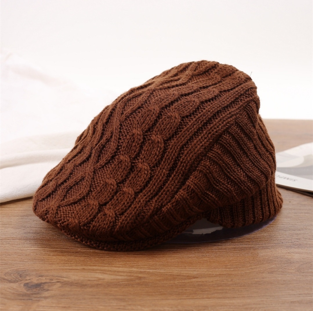 ボア裏地ケーブルニットハンチングキャップ | 詳細画像10