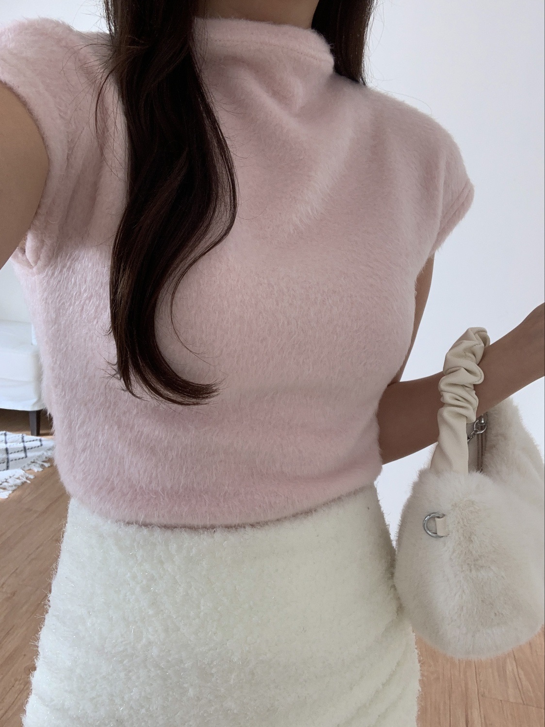 ファータッチモックネックフレンチTシャツ | 詳細画像6