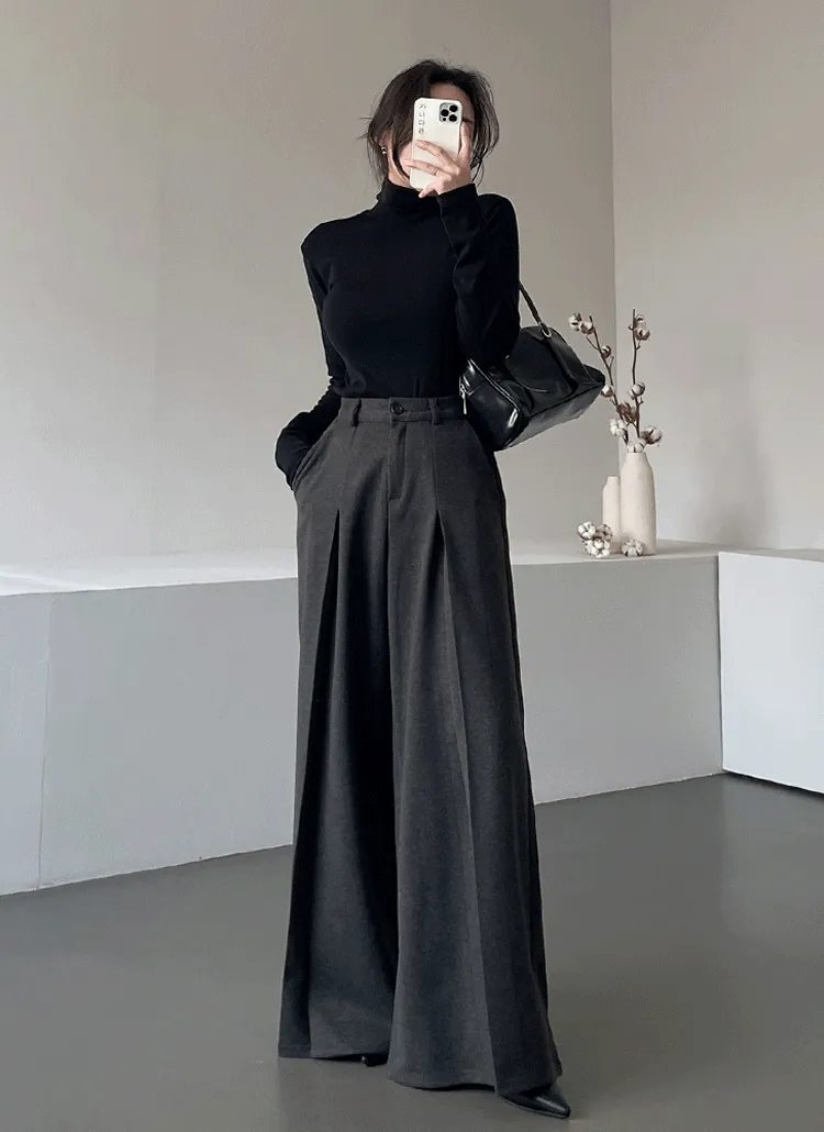 裏起毛ハイネック長袖Tシャツ | ganadaran | 詳細画像1