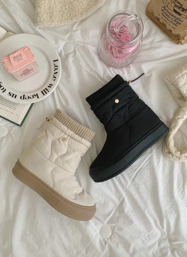 ボア裏地ドローコード中綿ショートブーツ | whosbag | 詳細画像1
