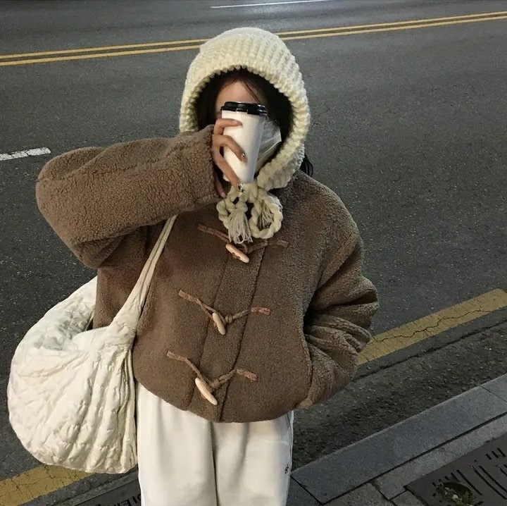 キルト裏地トグルボタンボアハイネックジャンパー | 詳細画像3