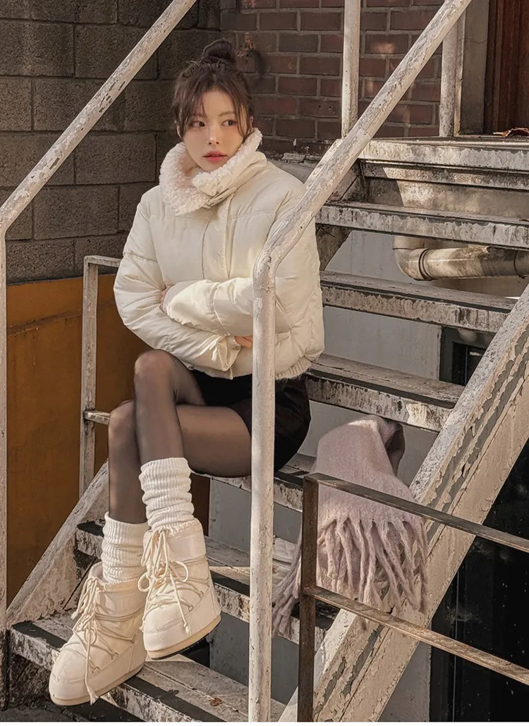 2WAYベルトエコファーカラー中綿ジャンパー | highclassic | 詳細画像1