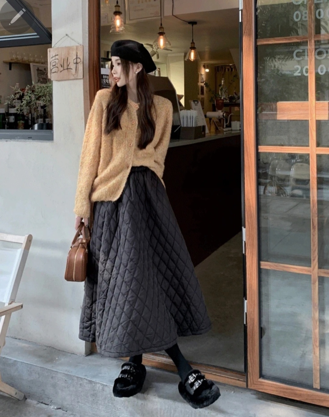 キルティングウエストゴムフレアスカート | レディースファッション