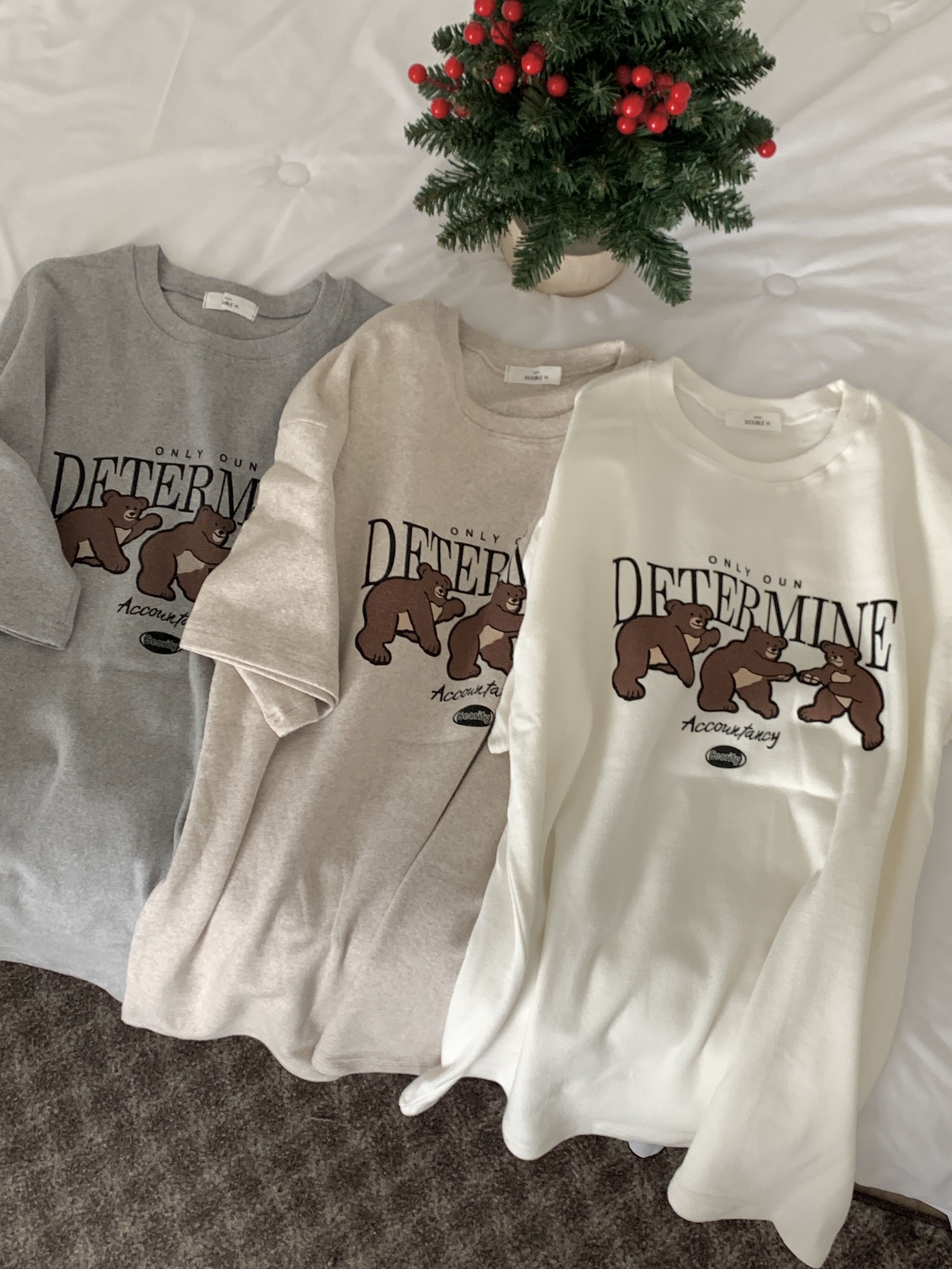 ピーチ起毛ルーズベアプリント半袖Tシャツ | 詳細画像7