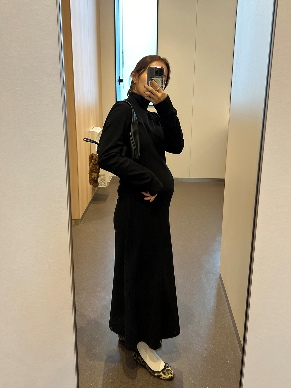 ピーチ起毛ハイネックロングワンピース | 詳細画像12
