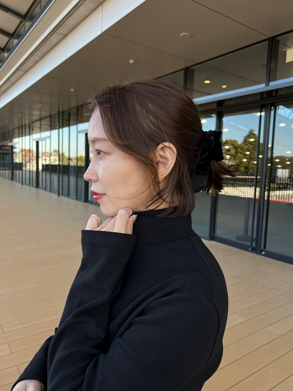 ピーチ起毛ハイネックロングワンピース | 詳細画像16