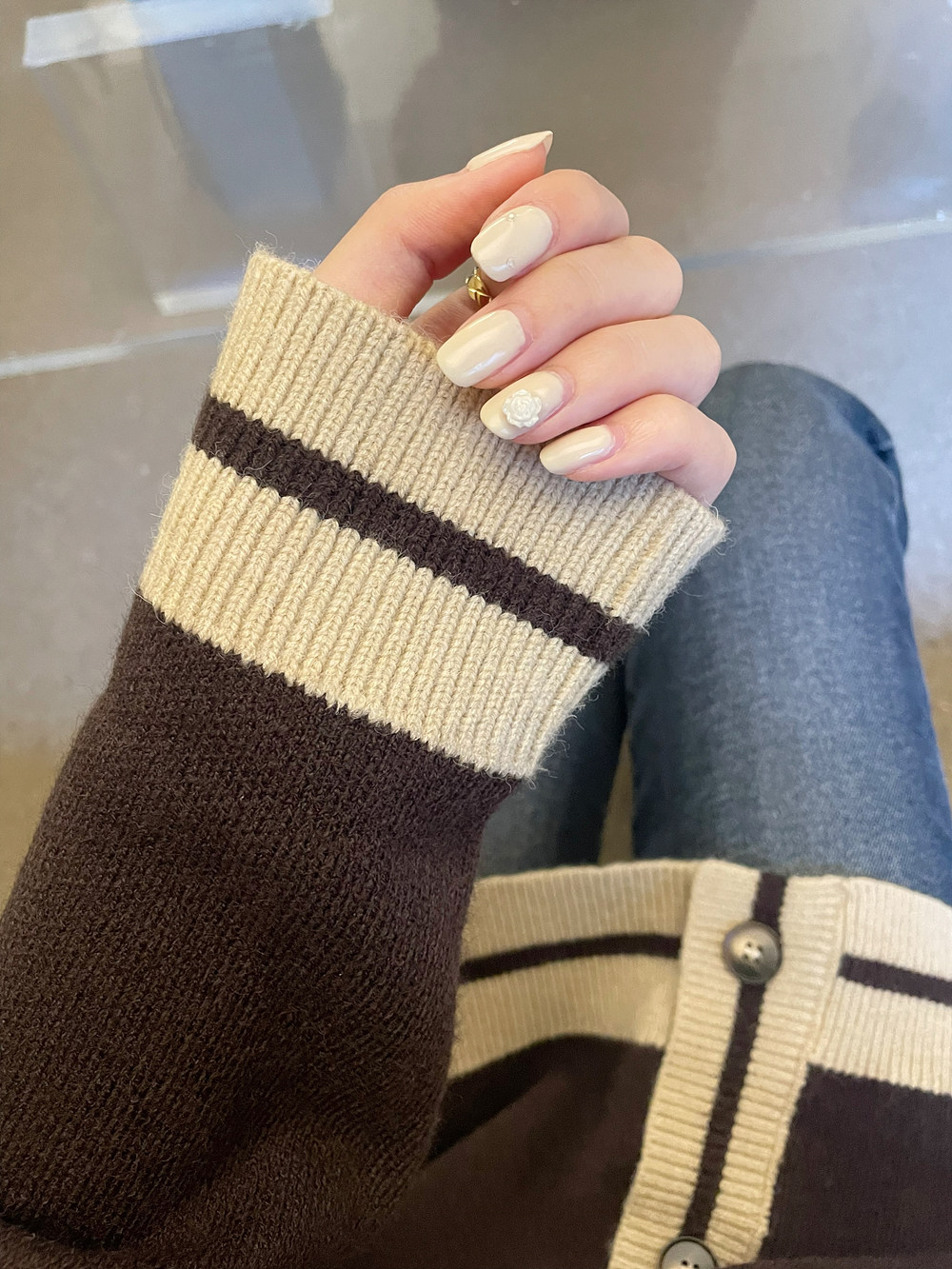 配色カラーVネックニットカーディガン | 詳細画像9