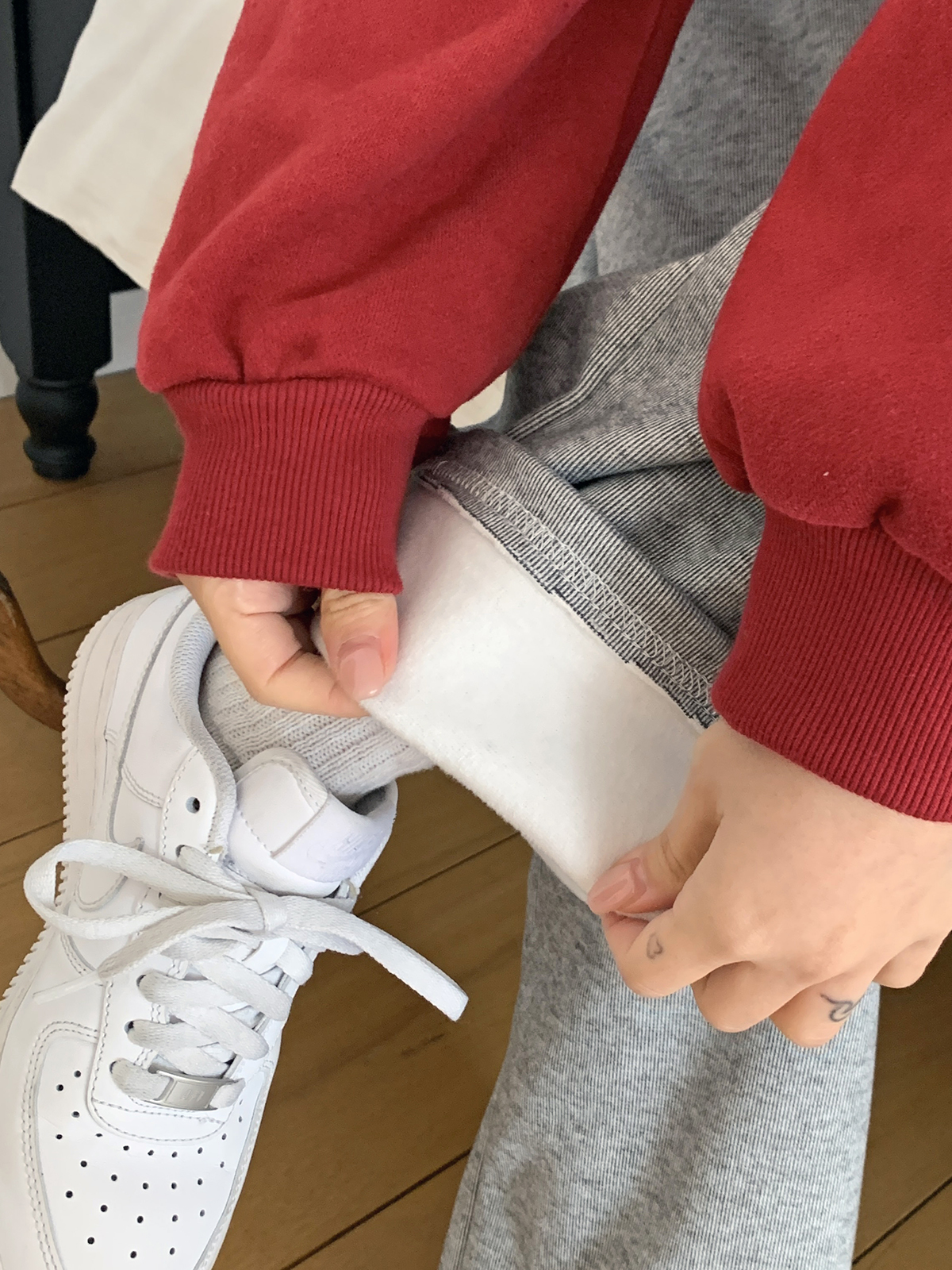 エコファー裏地ドロストラインスウェットパンツ | 詳細画像4