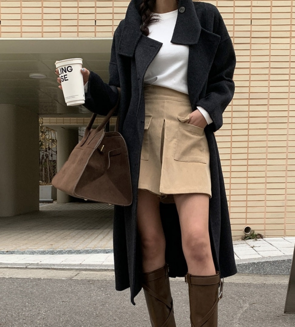 裏起毛コーデュロイポケットキュロットショートパンツ | 詳細画像11