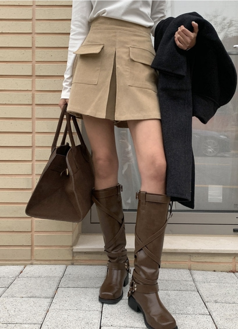 裏起毛コーデュロイポケットキュロットショートパンツ | 詳細画像13
