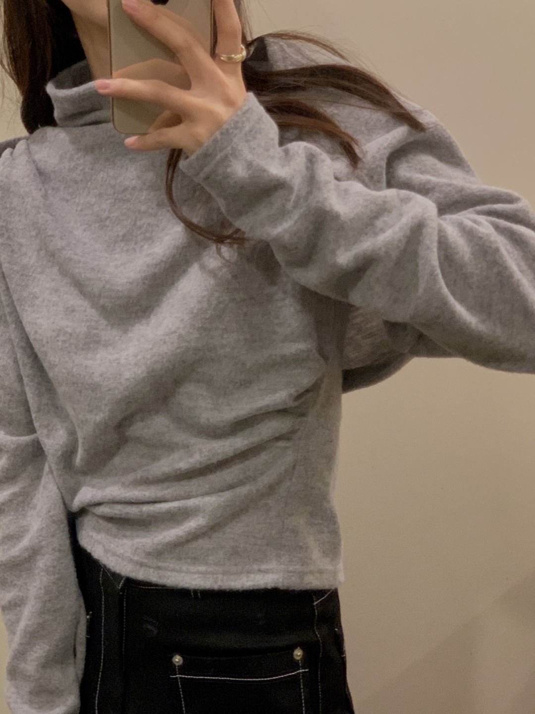 起毛モックネックフレンチTシャツ&ボレロカーディガンSET | 詳細画像10