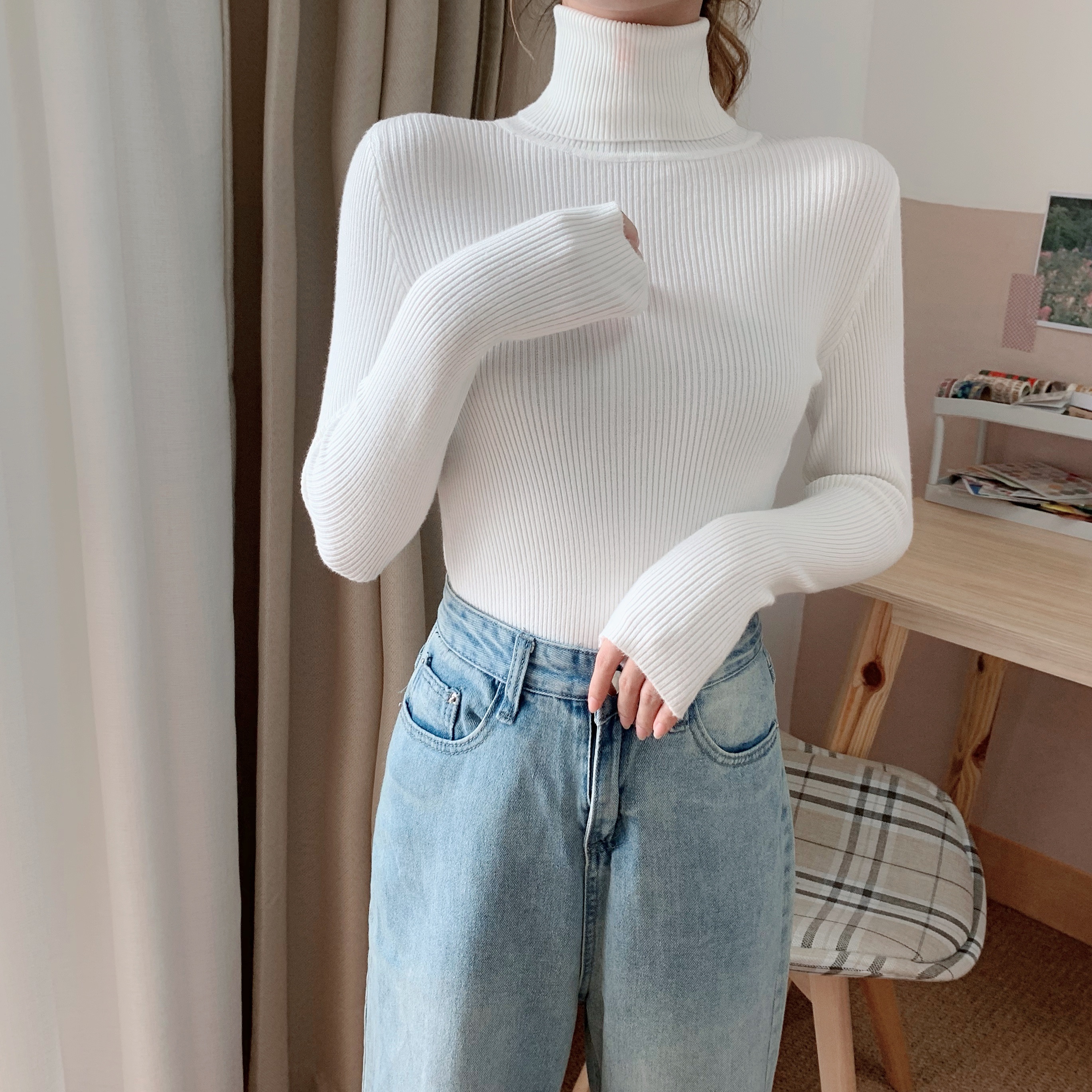 タートルネックスリムリブニット | 詳細画像6